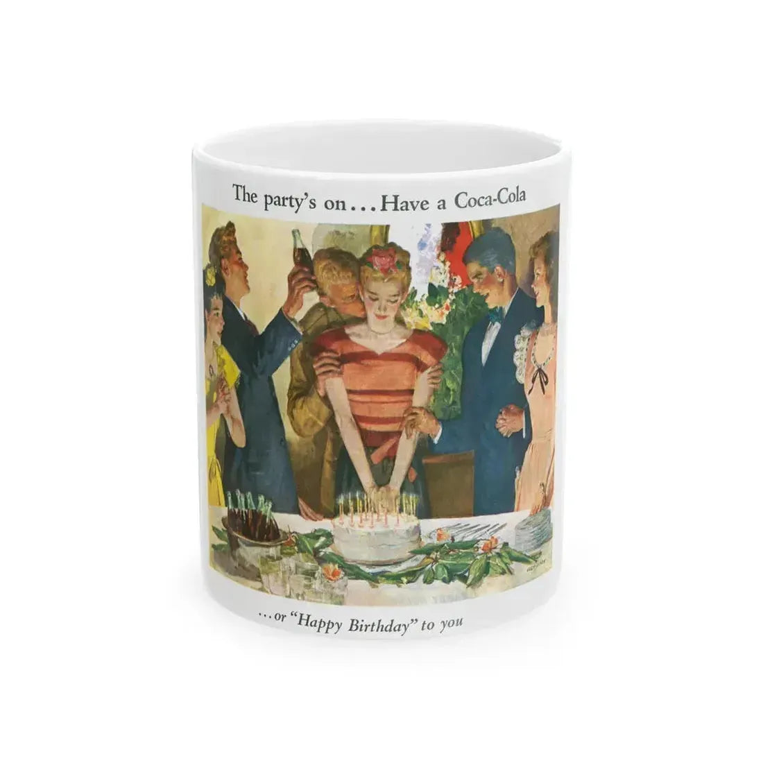 Coca-Cola advertisement, 1945 - White Coffee Mug 11oz - Go Mug Yourself