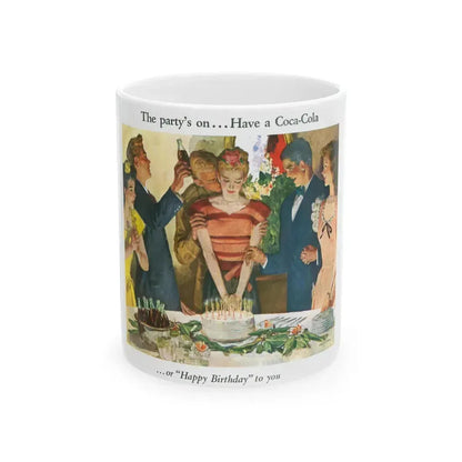 Coca-Cola advertisement, 1945 - White Coffee Mug 11oz - Go Mug Yourself
