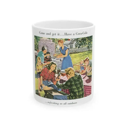 Coca-Cola advertisement, 1946 - White Coffee Mug 11oz - Go Mug Yourself