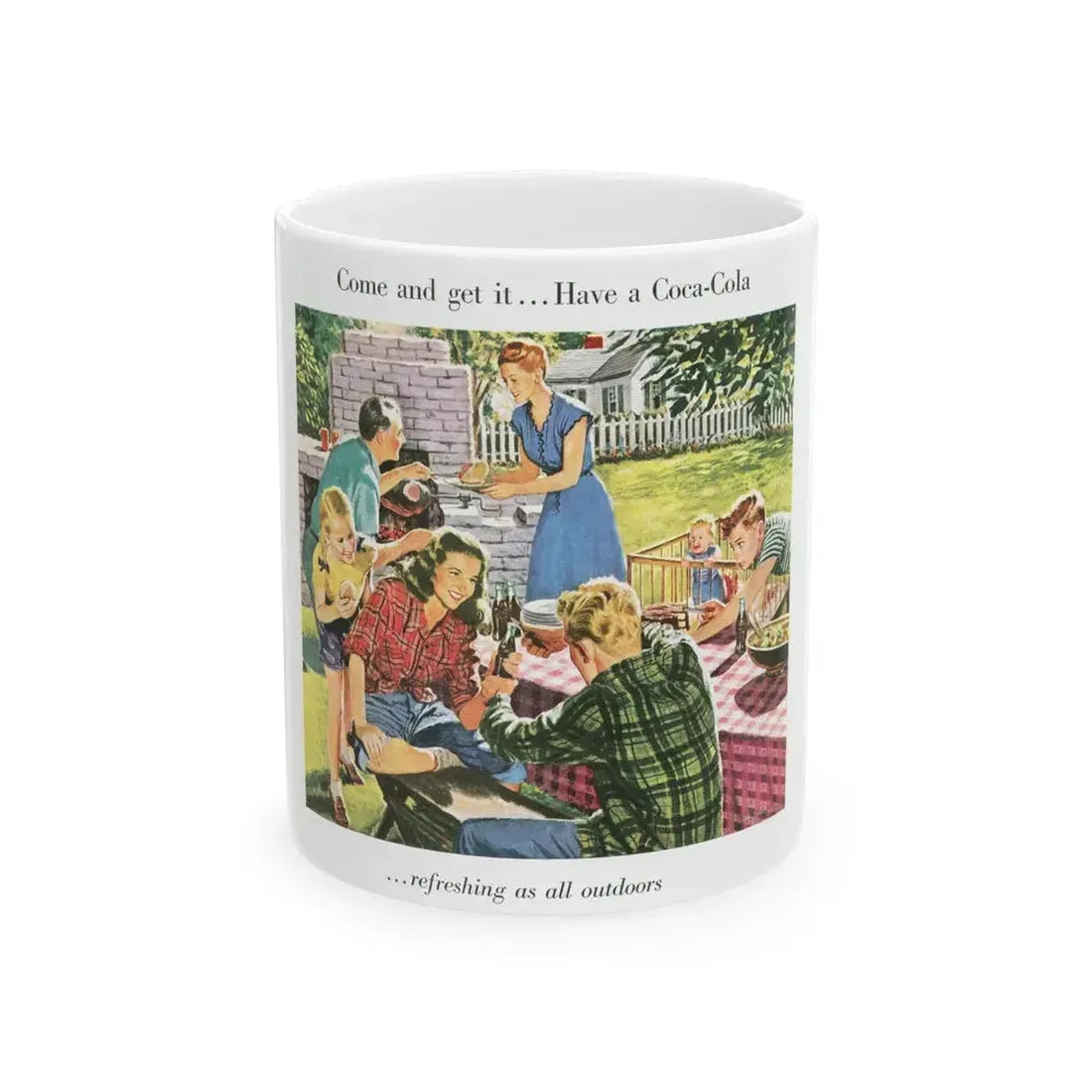 Coca-Cola advertisement, 1946 - White Coffee Mug 11oz - Go Mug Yourself