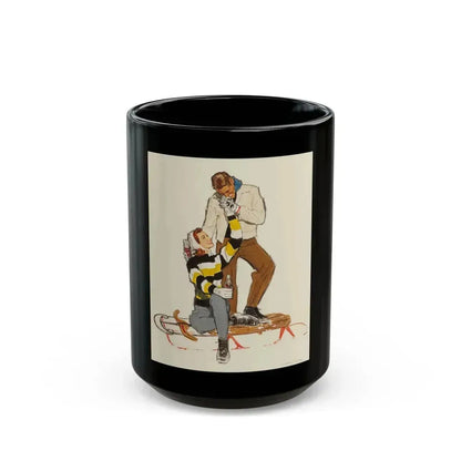 Coca Cola advertisement, 1956 - Black Coffee Mug 15oz - Go Mug Yourself