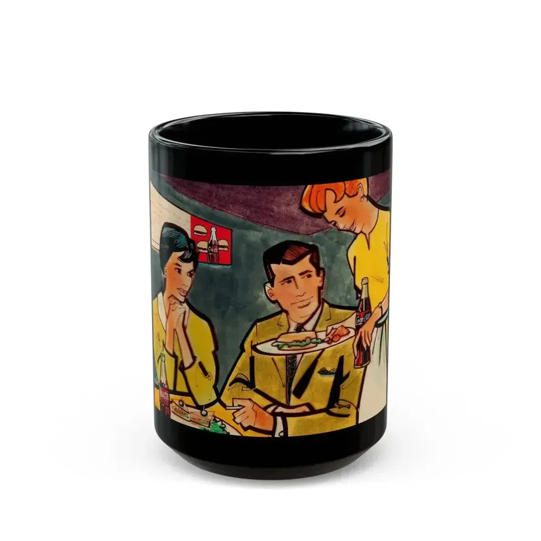 Coca-Cola advertisement (2) - Black Coffee Mug 15oz - Go Mug Yourself