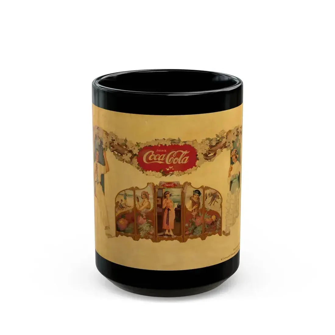 Coca-Cola, beverage advertisement - Black Coffee Mug 15oz - Go Mug Yourself