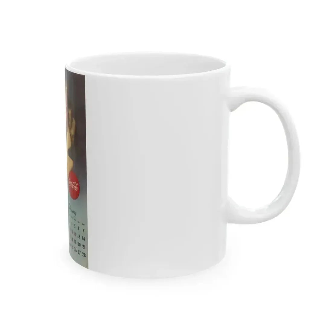 Coca Cola, calendar advertisement 1-2, 1948 - White Coffee Mug - Go Mug Yourself