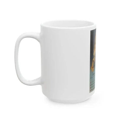 Coca Cola, calendar advertisement 1-2, 1948 - White Coffee Mug - Go Mug Yourself