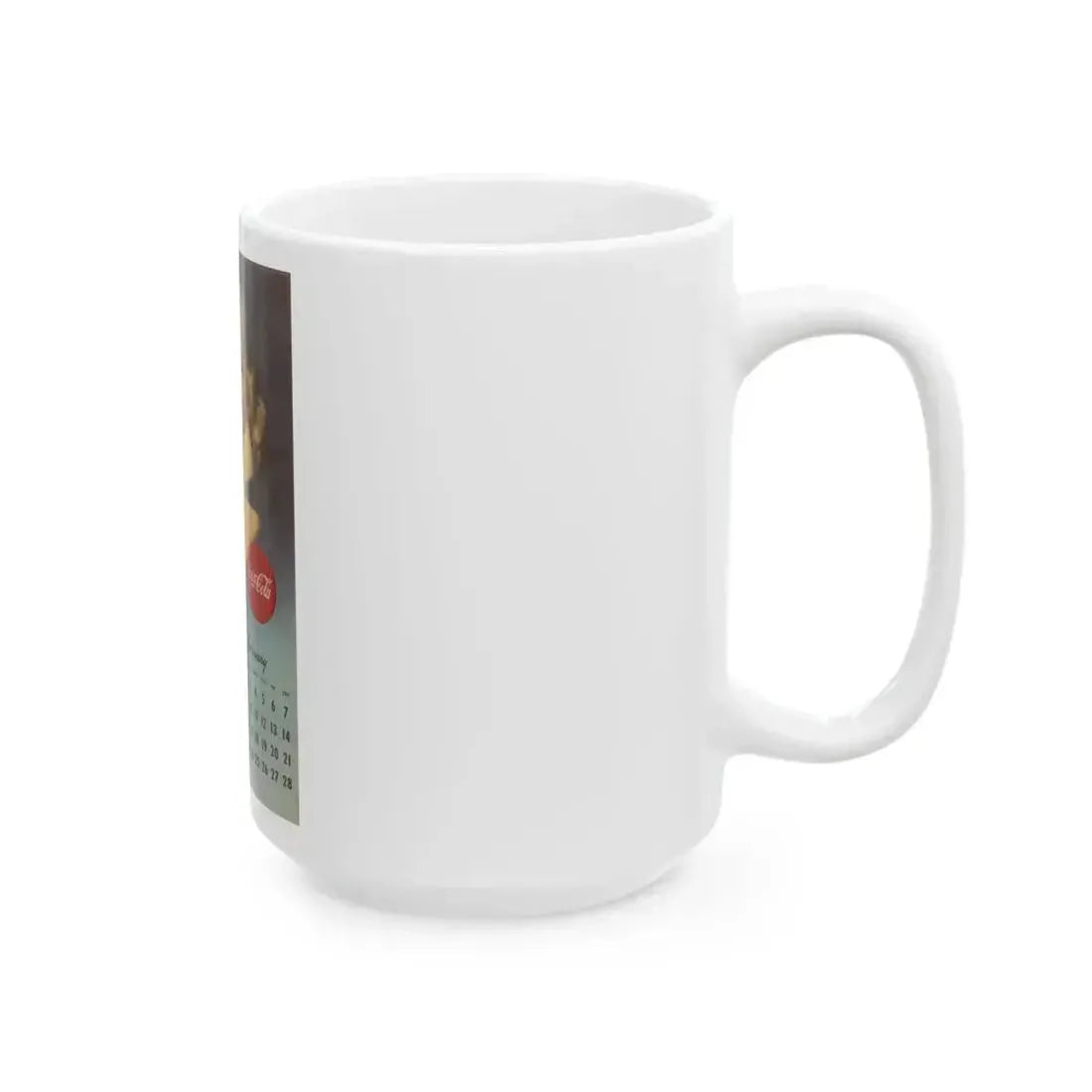 Coca Cola, calendar advertisement 1-2, 1948 - White Coffee Mug - Go Mug Yourself