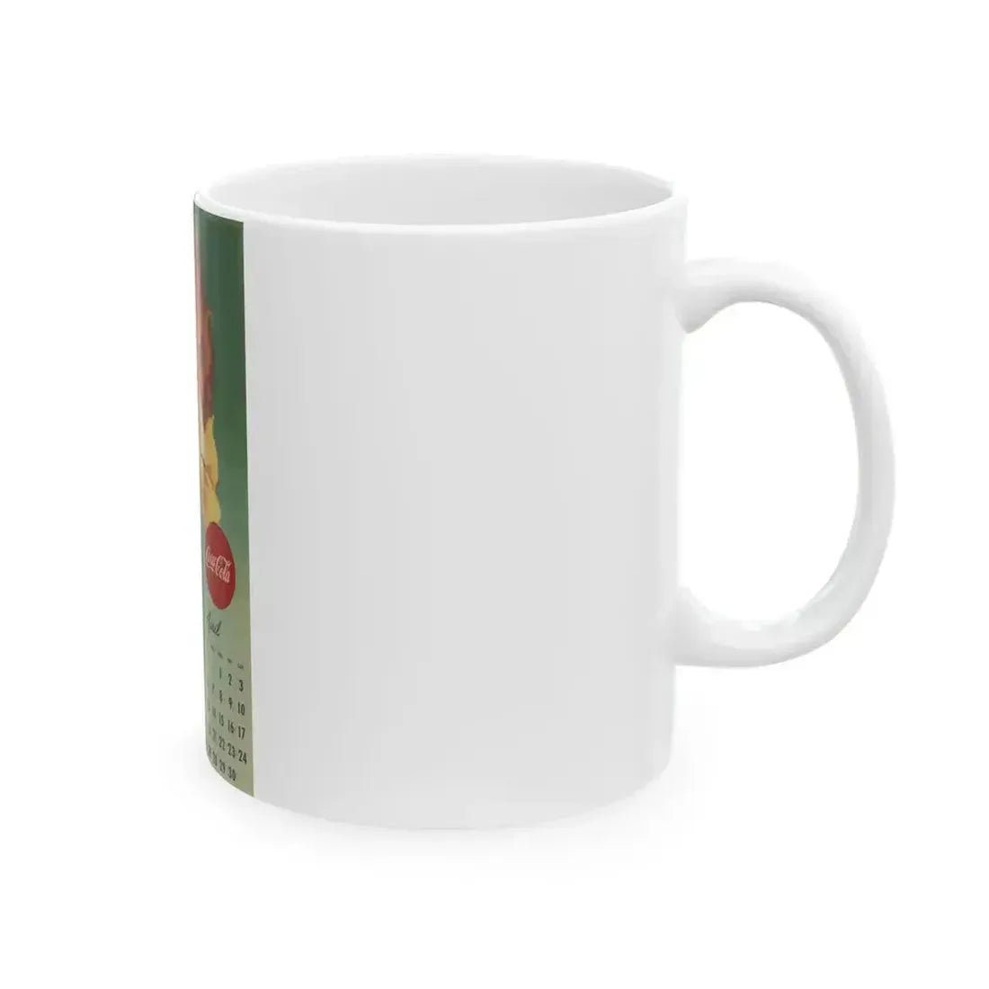 Coca Cola, calendar advertisement 3-4, 1948 - White Coffee Mug - Go Mug Yourself