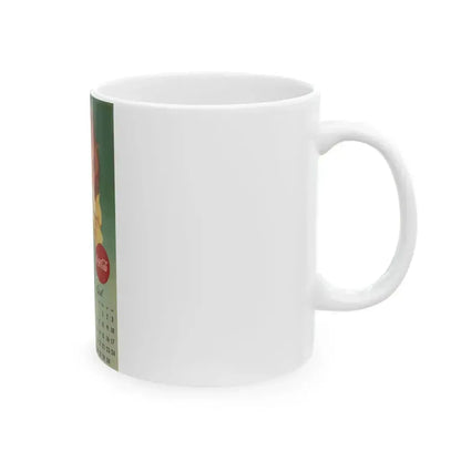 Coca Cola, calendar advertisement 3-4, 1948 - White Coffee Mug - Go Mug Yourself