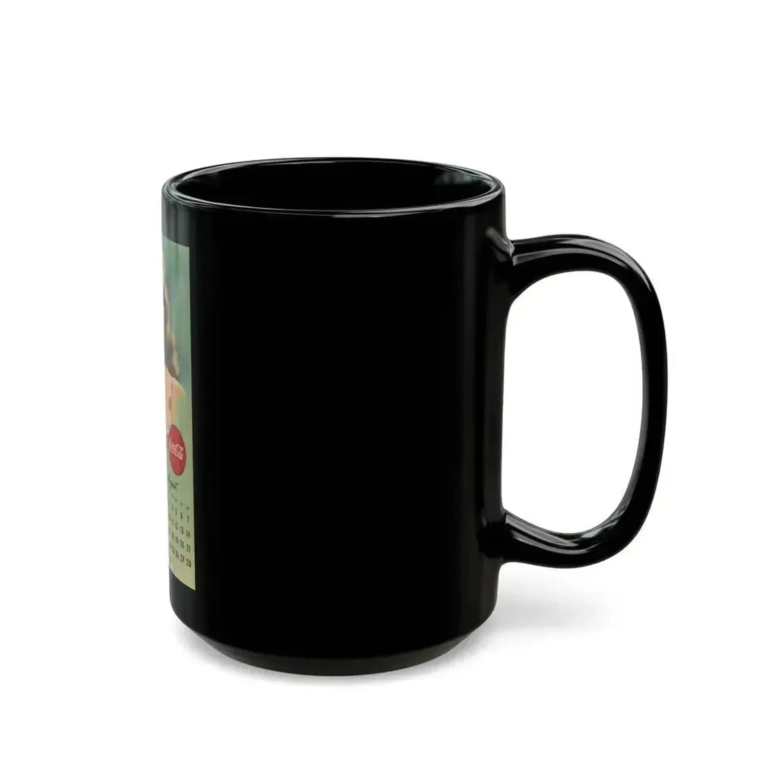 Coca Cola, calendar advertisement 7-8, 1948 - Black Coffee Mug - Go Mug Yourself