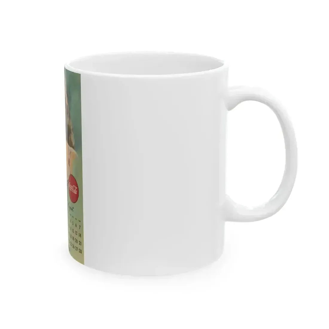 Coca Cola, calendar advertisement 7-8, 1948 - White Coffee Mug - Go Mug Yourself