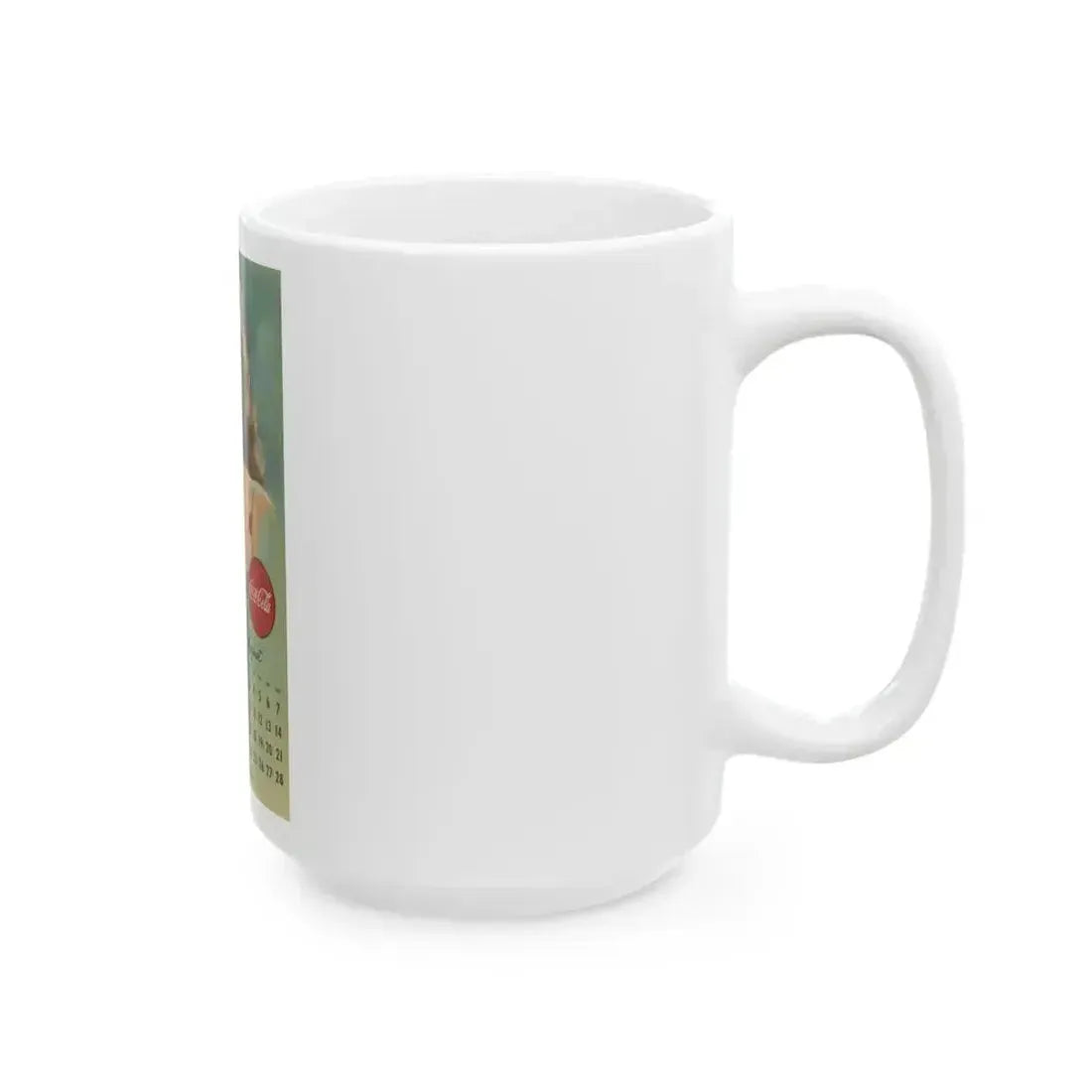 Coca Cola, calendar advertisement 7-8, 1948 - White Coffee Mug - Go Mug Yourself