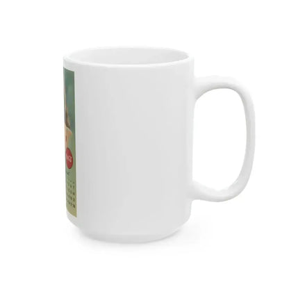 Coca Cola, calendar advertisement 7-8, 1948 - White Coffee Mug - Go Mug Yourself