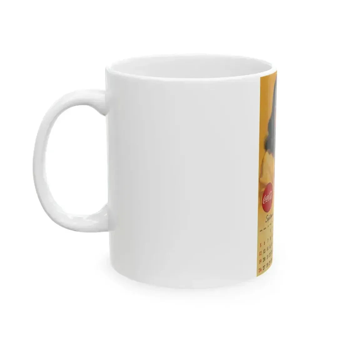 Coca Cola, calendar advertisement 9-10, 1948 - White Coffee Mug - Go Mug Yourself