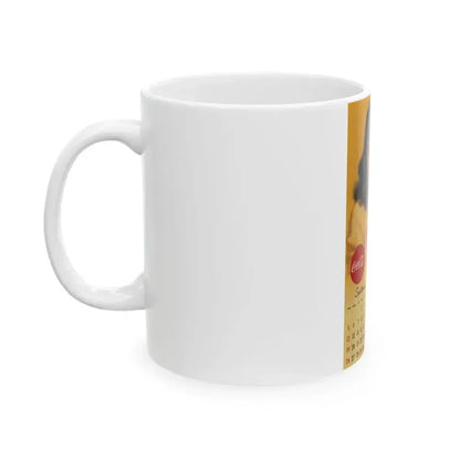 Coca Cola, calendar advertisement 9-10, 1948 - White Coffee Mug - Go Mug Yourself