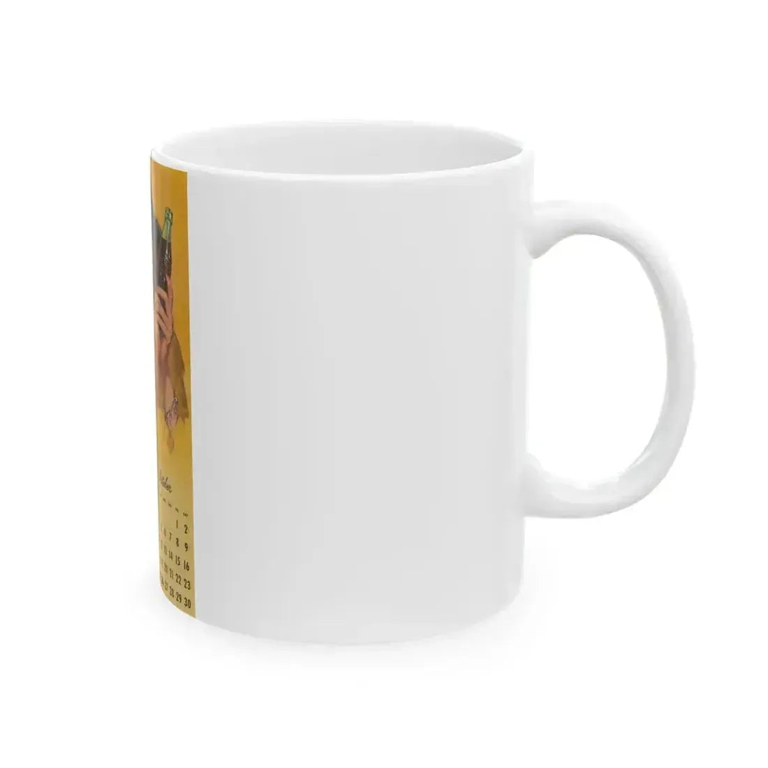 Coca Cola, calendar advertisement 9-10, 1948 - White Coffee Mug - Go Mug Yourself