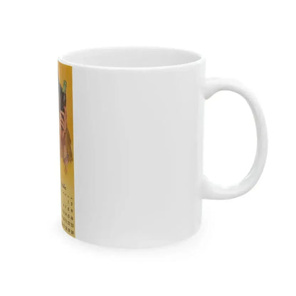 Coca Cola, calendar advertisement 9-10, 1948 - White Coffee Mug - Go Mug Yourself