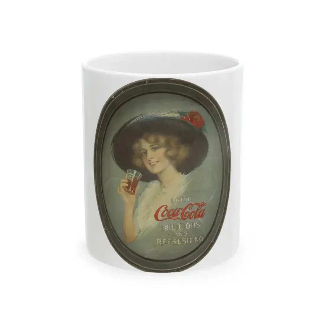 Coca-Cola Drink Delicious and Refreshing - White Coffee Mug 11oz - Go Mug Yourself