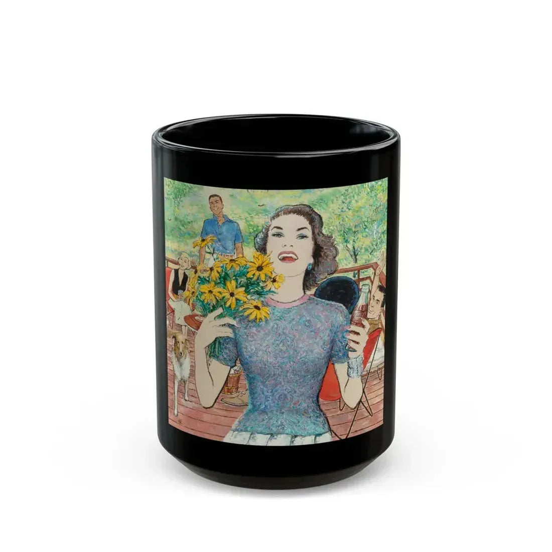 Coca-Cola on the Deck - Black Coffee Mug 15oz - Go Mug Yourself