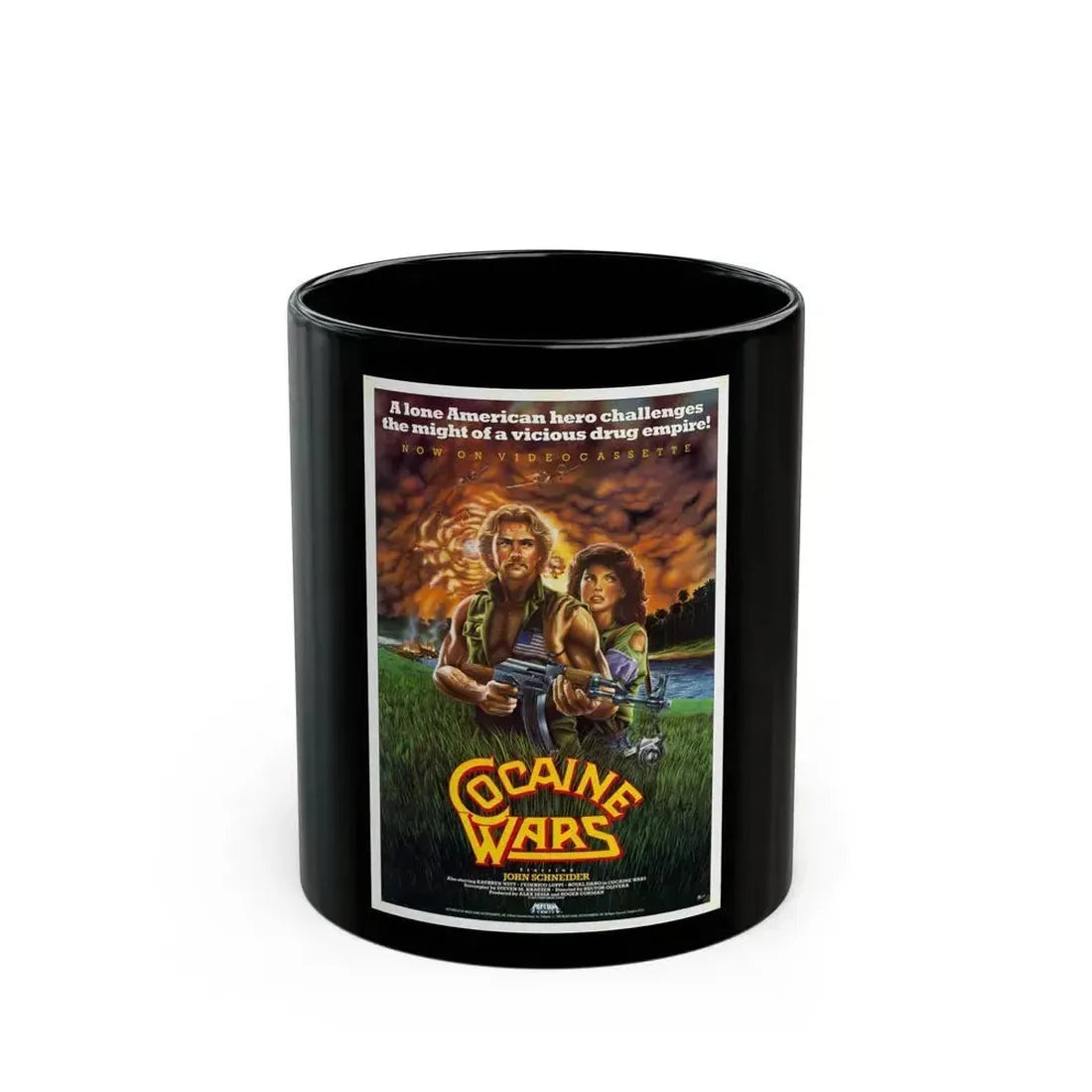 COCAINE WARS 1985 Movie Poster - Black Coffee Mug 11oz - Go Mug Yourself