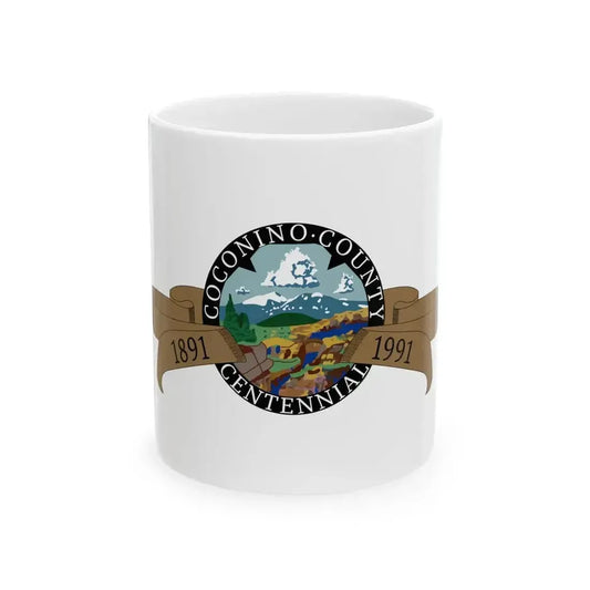 Coconino County Arizona centennial flag (United States) White Coffee Mug 11oz - Go Mug Yourself