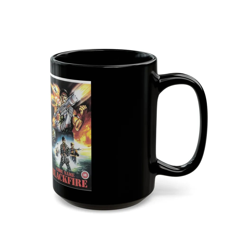 CODE NAME BLACKFIRE VERSION 2 (VHS COVER) - Black Coffee Mug-Go Mug Yourself