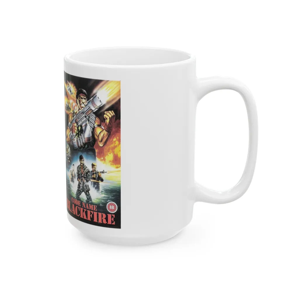 CODE NAME BLACKFIRE VERSION 2 (VHS COVER) - White Coffee Mug-Go Mug Yourself