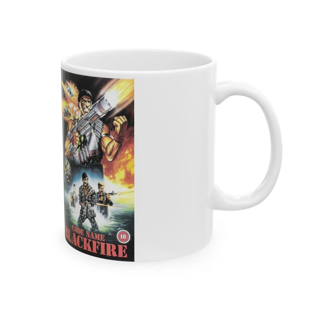 CODE NAME BLACKFIRE VERSION 2 (VHS COVER) - White Coffee Mug-Go Mug Yourself