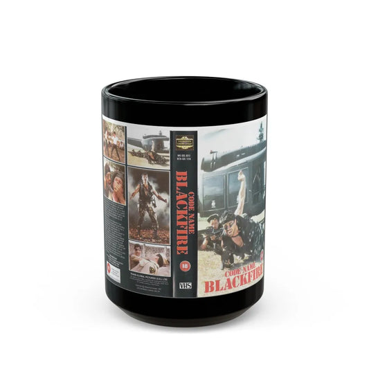 CODE NAME BLACKFIRE (VHS COVER) - Black Coffee Mug-15oz-Go Mug Yourself