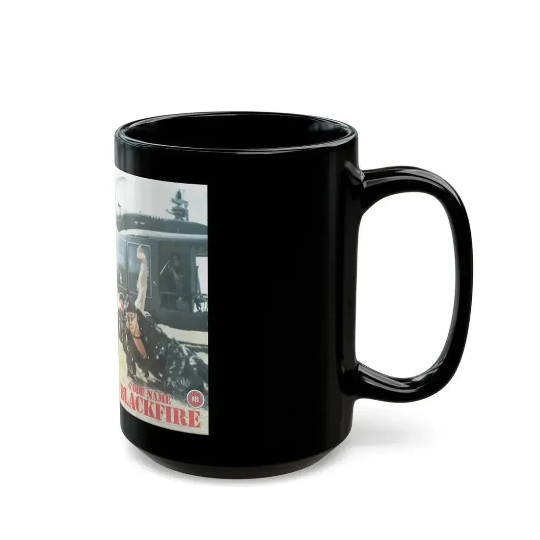 CODE NAME BLACKFIRE (VHS COVER) - Black Coffee Mug - Go Mug Yourself