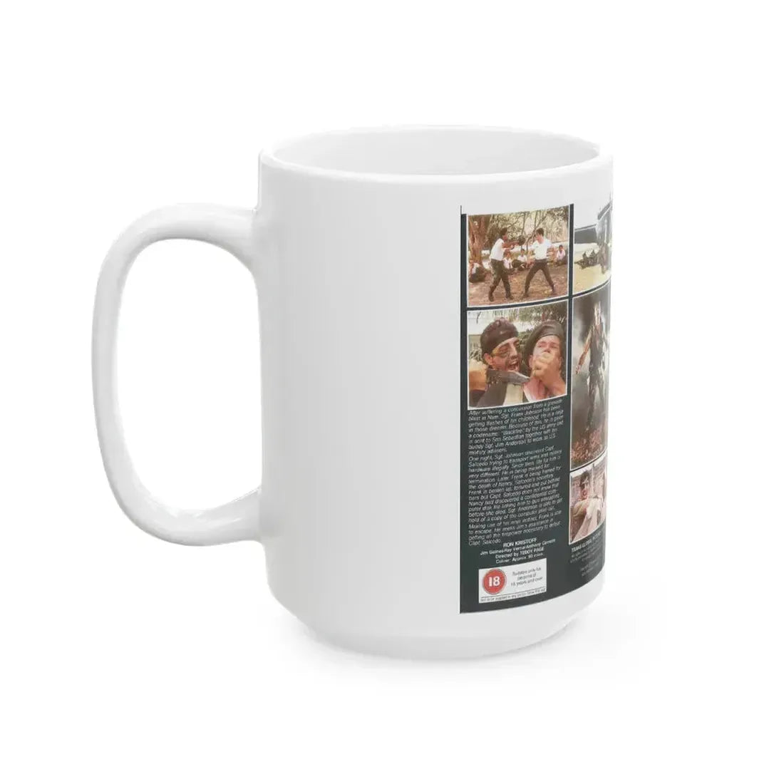 CODE NAME BLACKFIRE (VHS COVER) - White Coffee Mug - Go Mug Yourself