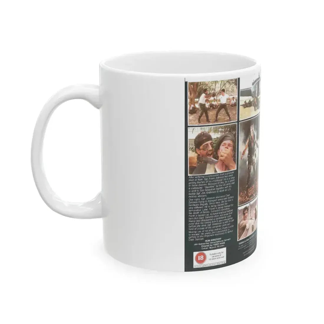 CODE NAME BLACKFIRE (VHS COVER) - White Coffee Mug - Go Mug Yourself