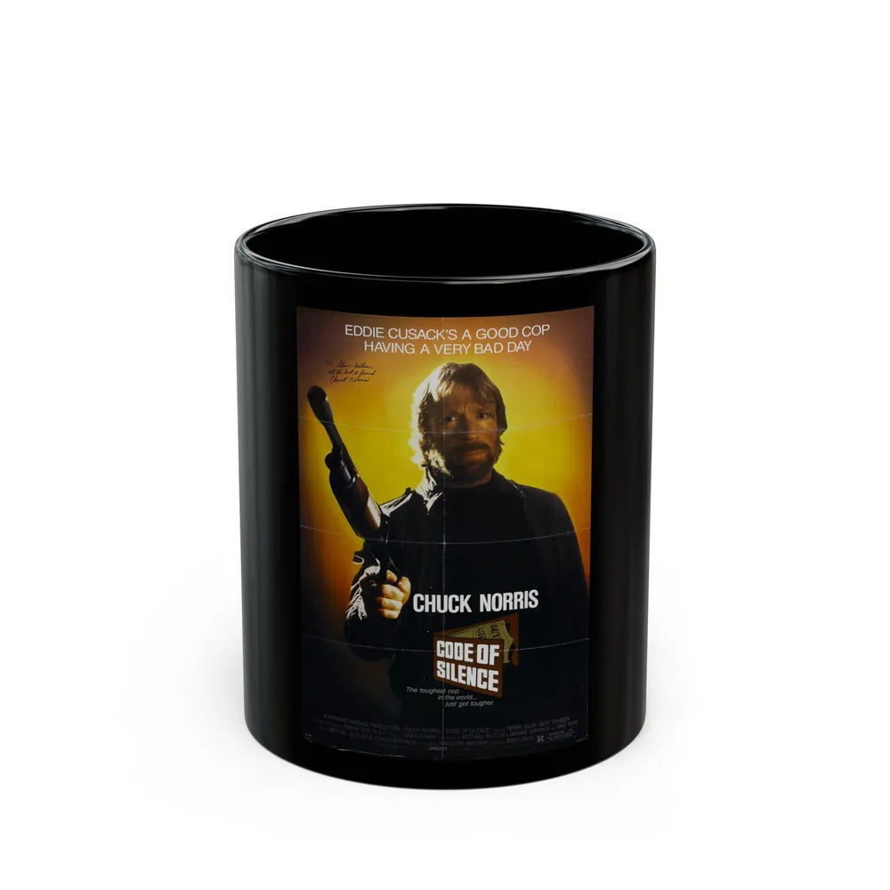 CODE OF SILENCE 1985 Movie Poster - Black Coffee Mug-11oz-Go Mug Yourself