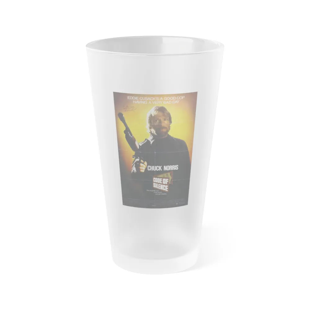 CODE OF SILENCE 1985 Movie Poster - Frosted Pint Glass 16oz-16oz-Frosted-Go Mug Yourself