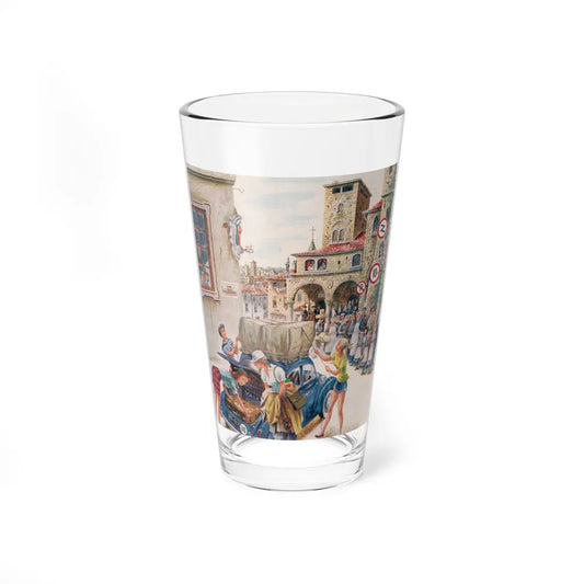 Coed Tourists in Italy, Saturday Evening Post, August 2, 1958 - Pint Glass 16oz-16oz-Go Mug Yourself