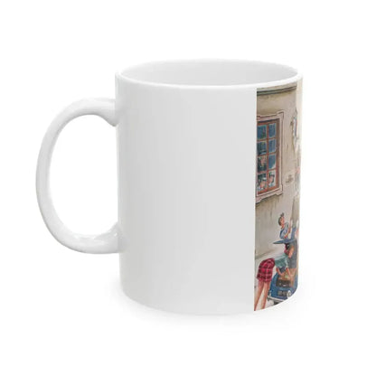Coed Tourists in Italy, Saturday Evening Post, August 2, 1958 - White Coffee Mug - Go Mug Yourself
