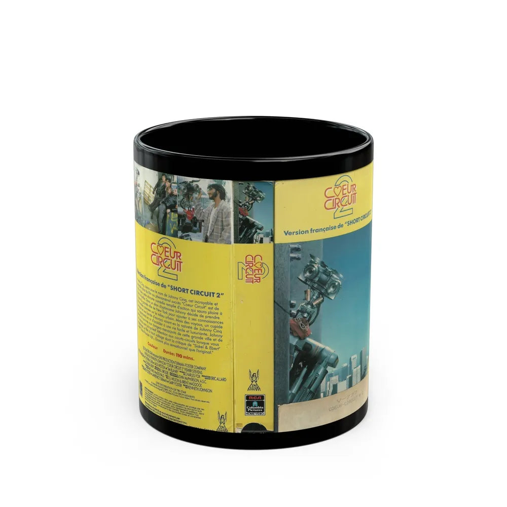 COEUR CIRCUIT 2 AKA THE FRENCH SHORT CIRCUIT 2 (VHS COVER) - Black Coffee Mug-11oz-Go Mug Yourself