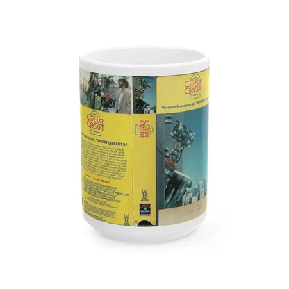 COEUR CIRCUIT 2 AKA THE FRENCH SHORT CIRCUIT 2 (VHS COVER) - White Coffee Mug 15oz - Go Mug Yourself