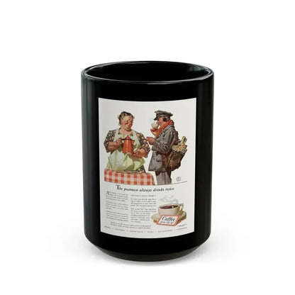 Coffee ad, Liberty Magazine, February 8, 1941 - Black Coffee Mug 15oz - Go Mug Yourself