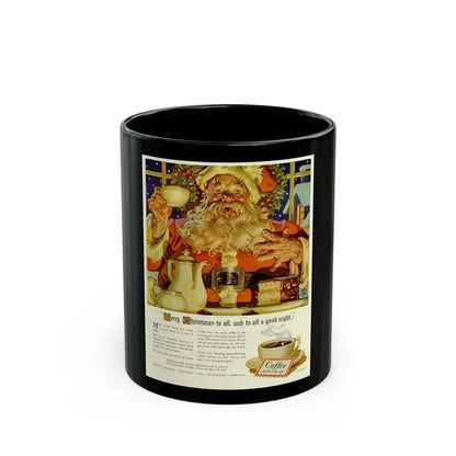 Coffee advertisement, 1940 (1) - Black Coffee Mug 11oz - Go Mug Yourself