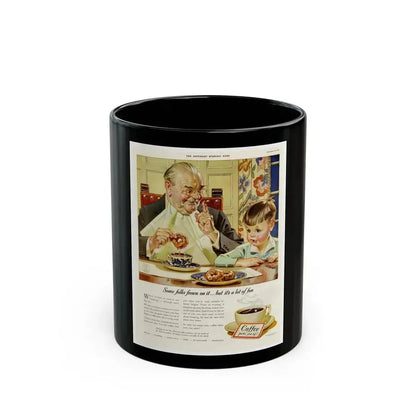 Coffee advertisement, 1940 (2) - Black Coffee Mug 11oz - Go Mug Yourself