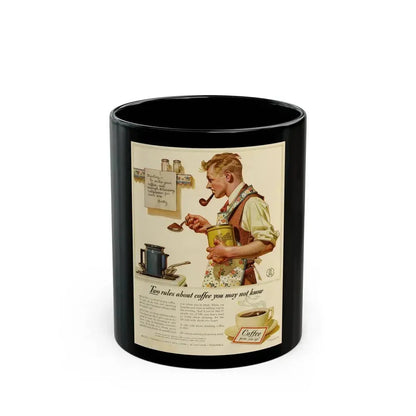 Coffee advertisement, 1941 (2) - Black Coffee Mug 11oz - Go Mug Yourself