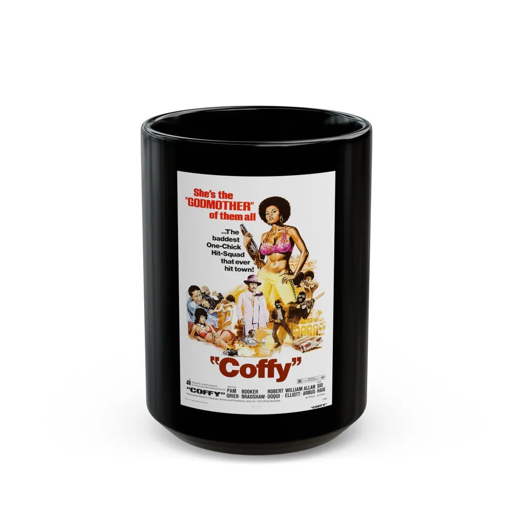 COFFY 1973 Movie Poster - Black Coffee Mug-15oz-Go Mug Yourself