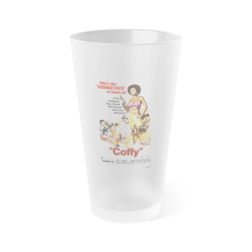 COFFY 1973 Movie Poster - Frosted Pint Glass 16oz-16oz-Frosted-Go Mug Yourself