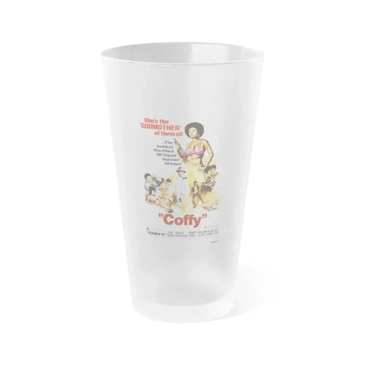 COFFY 1973 Movie Poster - Frosted Pint Glass 16oz 16oz Frosted - Go Mug Yourself