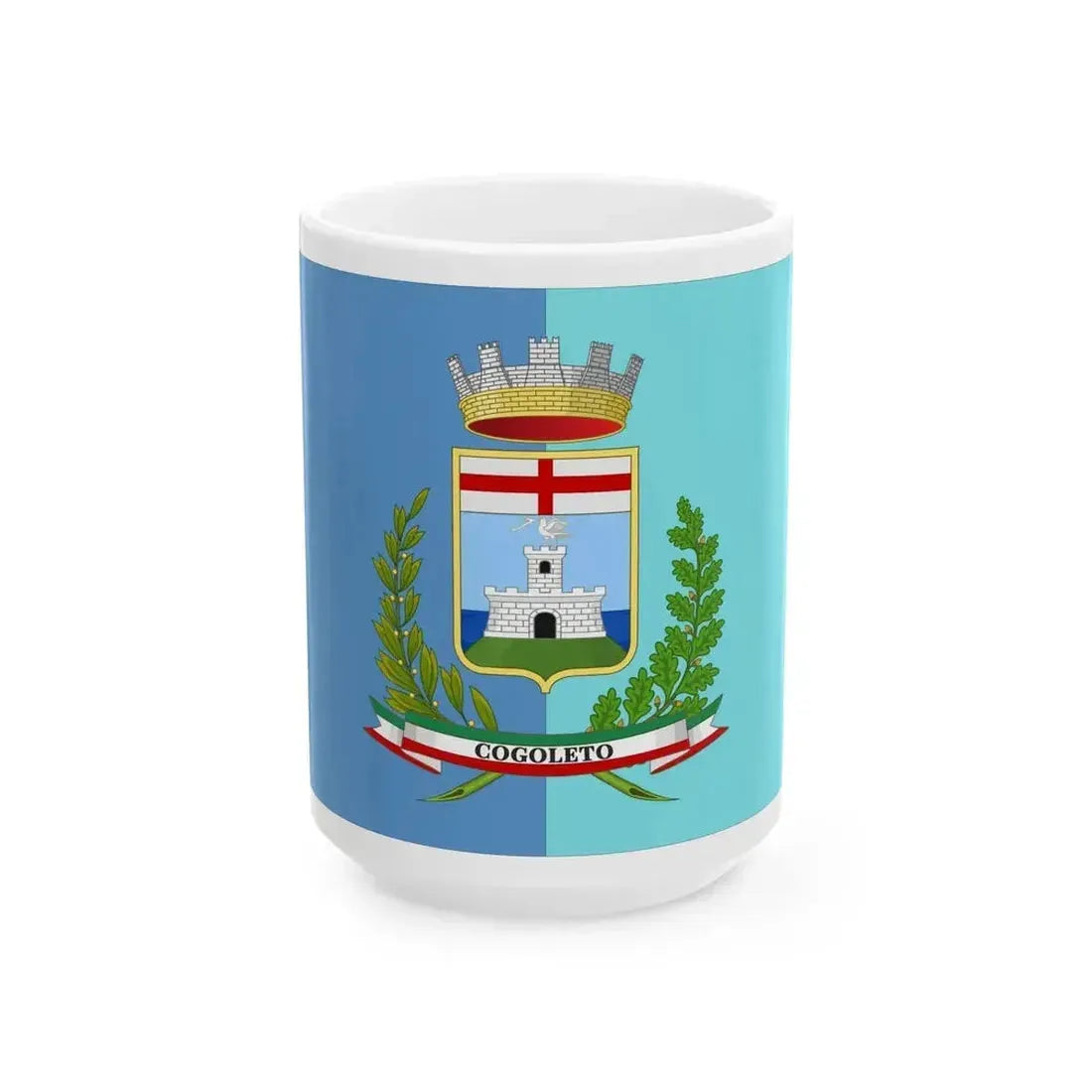 Cogoleto-Bandiera Proposta (Italy) White Coffee Mug 15oz - Go Mug Yourself