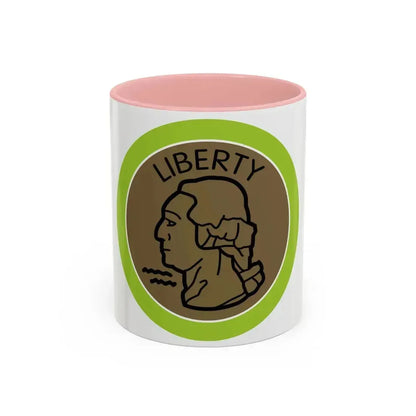 Coin Collecting (Boy Scout Merit Badge) Accent Coffee Mug 11oz Pink - Go Mug Yourself
