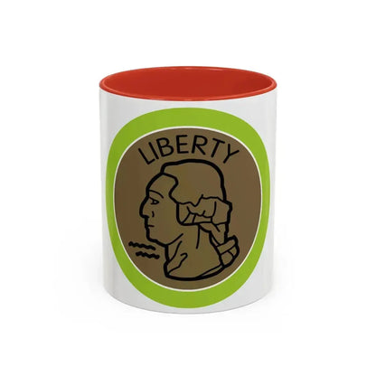 Coin Collecting (Boy Scout Merit Badge) Accent Coffee Mug 11oz Red - Go Mug Yourself