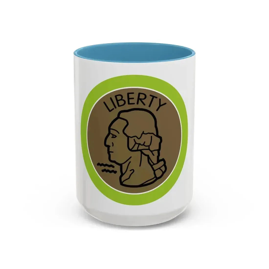 Coin Collecting (Boy Scout Merit Badge) Accent Coffee Mug 15oz Light Blue - Go Mug Yourself