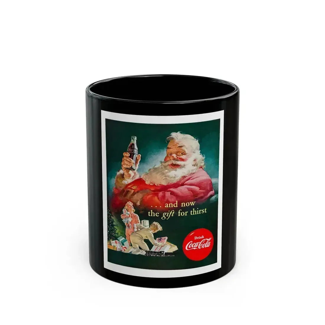 Coka-Cola ad, The Saturday Evening Post, November 29, 1952 - Black Coffee Mug 11oz - Go Mug Yourself