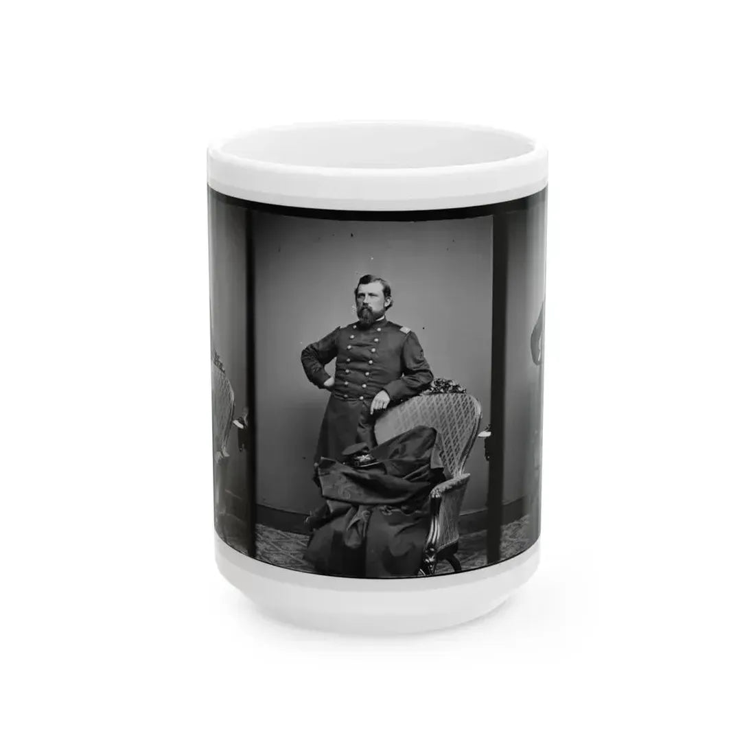Col.  L.S. Trowbridge 10th Mich. Cav. (U.S. Civil War) White Coffee Mug 15oz - Go Mug Yourself